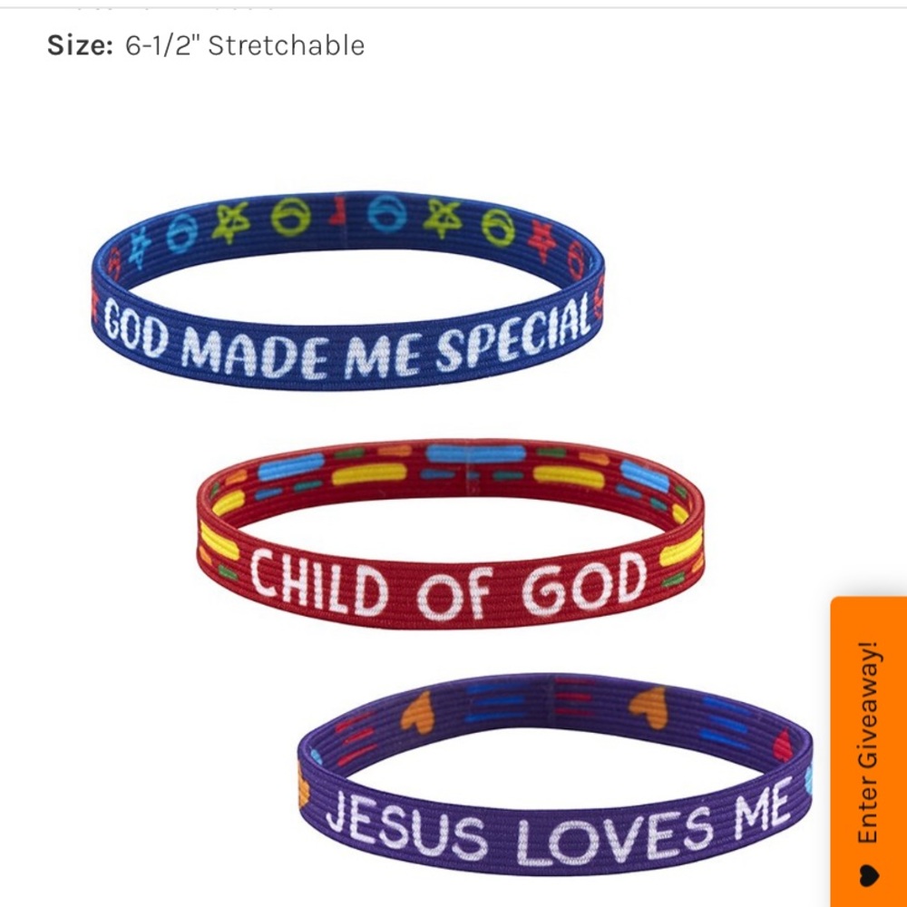Catholic Christian religious band bracelet set with faith messages unisex kids